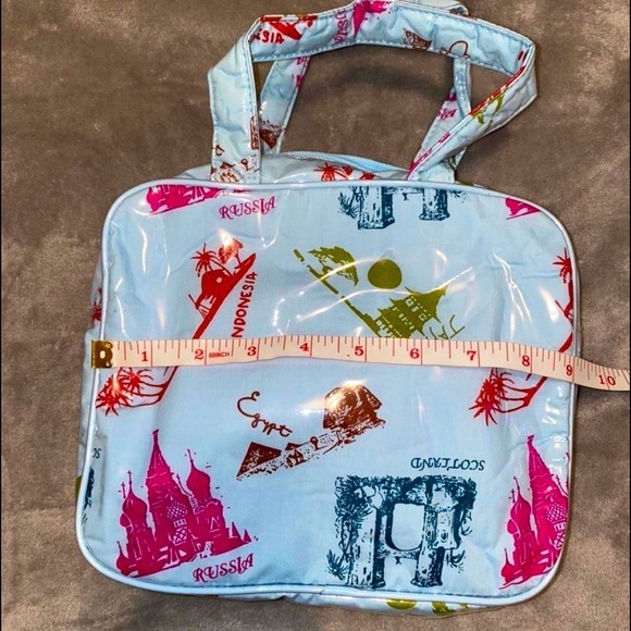 Blue Multicolor All Around The World Mini Handbag - Picture 2 of 4